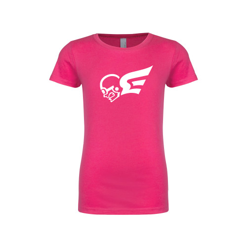  Next Level Girls Fuchsia Fashion Fit T Shirt - Flying Fleet Mascot