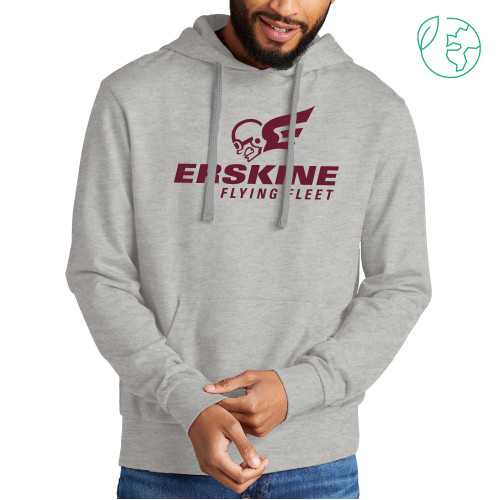  Allmade Light Grey Organic French Terry Pullover Hoodie - Erskine Flying Fleet Stacked