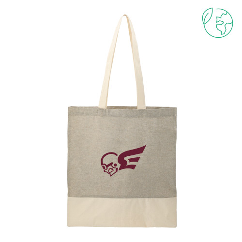  Split Recycled Grey Cotton Twill Convention Tote - Flying Fleet Mascot