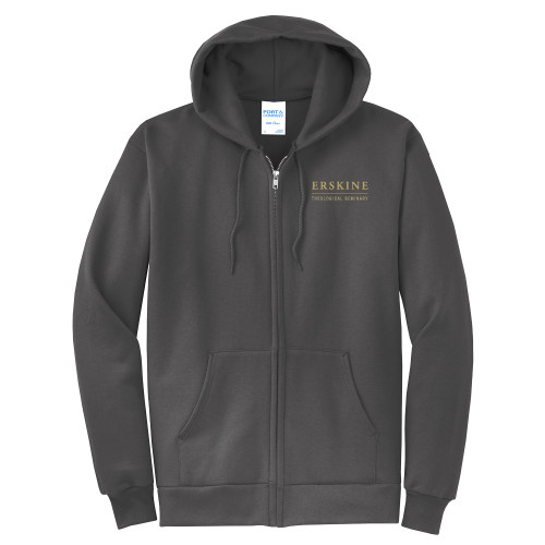  Extended Charcoal Fleece Full Zip Hoodie - Erskine Theological Seminary