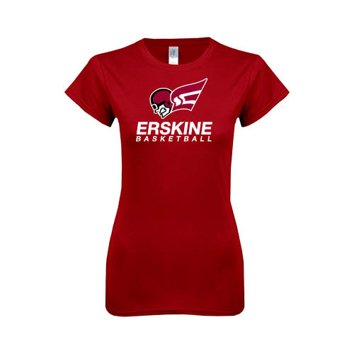  Next Level Womens Cardinal Boyfriend Tee - Basketball