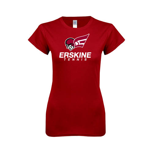  Next Level Womens Cardinal Boyfriend Tee - Tennis