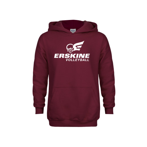  Youth Maroon Fleece Hoodie - Volleyball