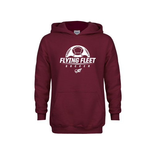  Youth Maroon Fleece Hoodie - Soccer