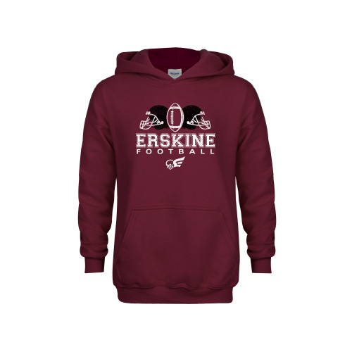  Youth Maroon Fleece Hoodie - Erskine Football