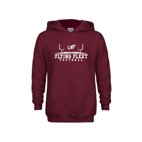  Youth Maroon Fleece Hoodie - Erskine Flying Fleet Football