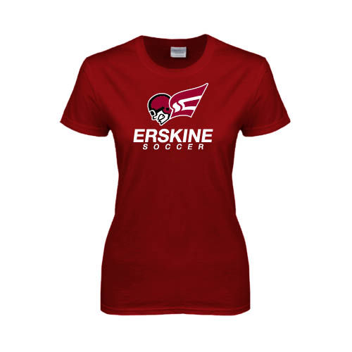  Next Level Womens Cardinal Short Sleeve Tee - Soccer