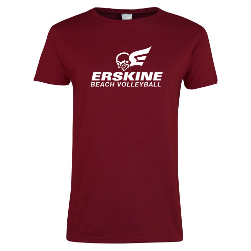  Next Level Womens Cardinal Short Sleeve Tee - Beach Volleyball