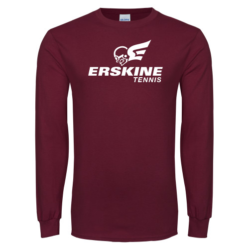  Maroon Long Sleeve T-Shirt - Tennis