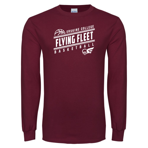  Maroon Long Sleeve T-Shirt - Basketball