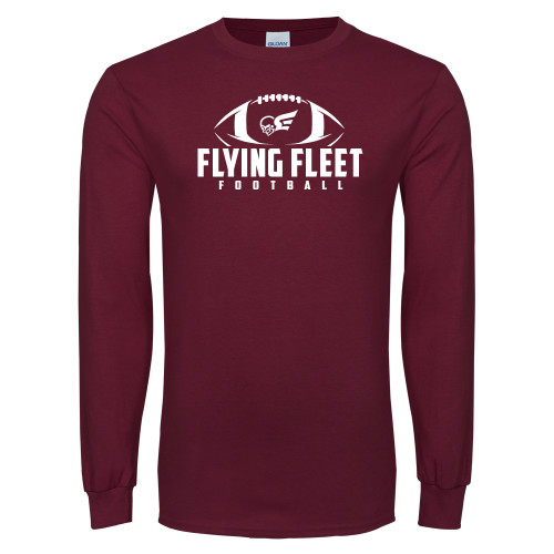  Maroon Long Sleeve T-Shirt - Flying Fleet Football