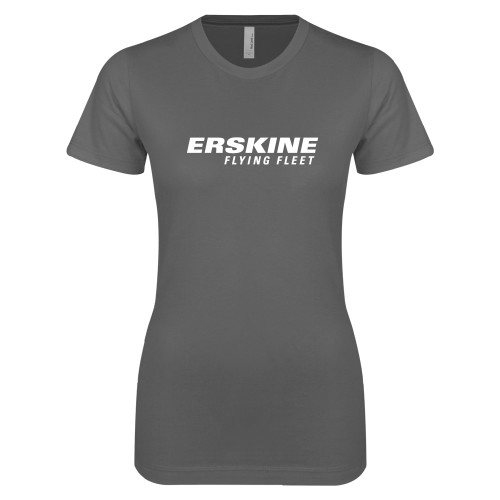  Next Level Womens Charcoal Boyfriend Tee - Erskine College