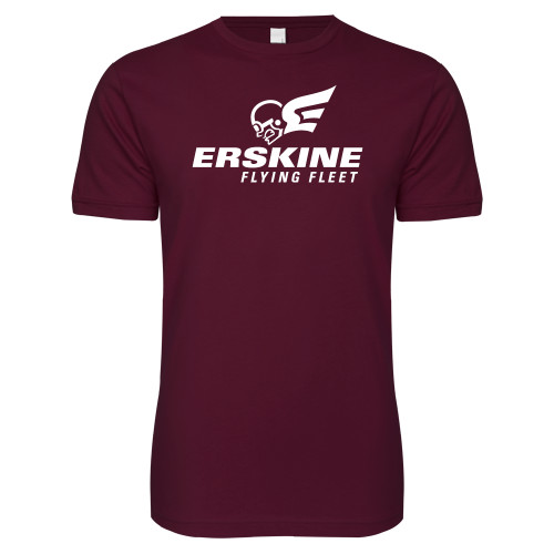  Next Level Maroon SoftStyle T Shirt - Erskine Flying Fleet Stacked