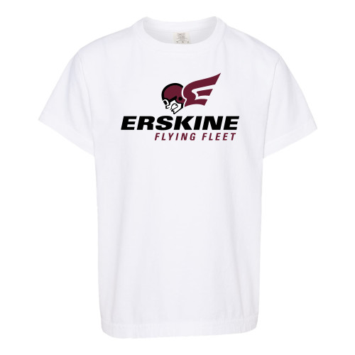  Comfort Colors Youth White T Shirt - Erskine Flying Fleet Stacked
