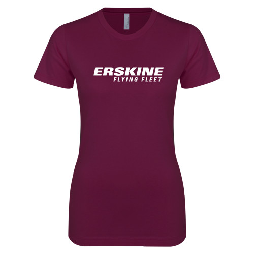  Next Level Womens Maroon Boyfriend Tee - Erskine College