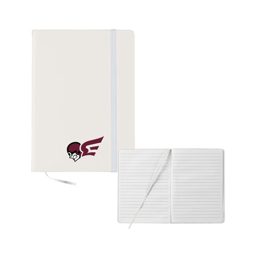  5x7 White Hard Cover Journal - Flying Fleet Mascot