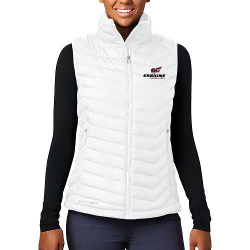  Columbia Womens White Powder Lite Vest - Erskine Flying Fleet Stacked