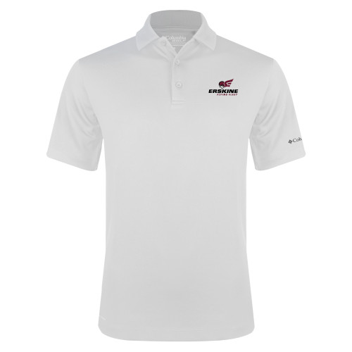  Columbia White Omni Wick Drive Polo - Erskine Flying Fleet Stacked