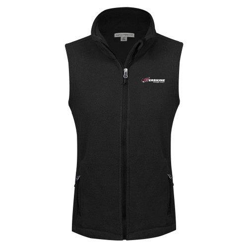  Womens Black Fleece Full Zip Vest - Erskine Flying Fleet Horizontal