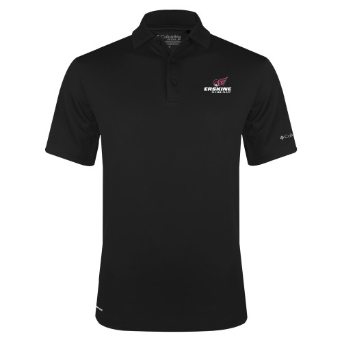  Columbia Black Omni Wick Drive Polo - Erskine Flying Fleet Stacked