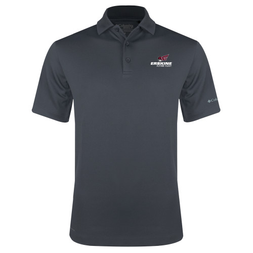  Columbia Charcoal Omni Wick Drive Polo - Erskine Flying Fleet Stacked