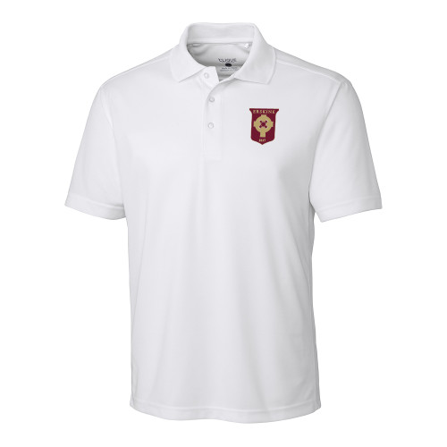  C&B White Clique Ice Pique Polo - Erskine Seminar Shield
