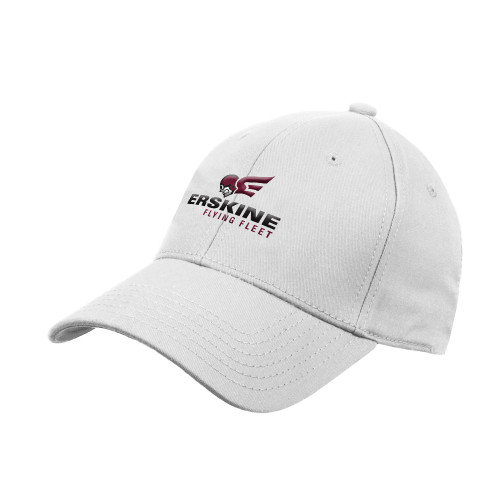  White Structured Adjustable Pro Style Hat - Erskine Flying Fleet Stacked