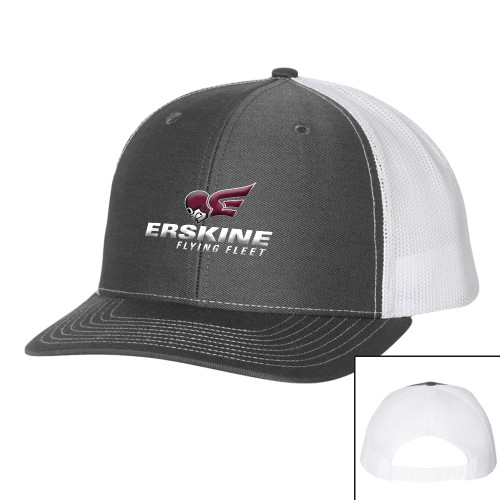  Richardson Charcoal/White Trucker Hat - Erskine Flying Fleet Stacked