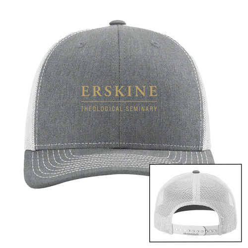 Richardson Heather Grey/Light Grey Trucker Hat - Erskine Theological Seminary