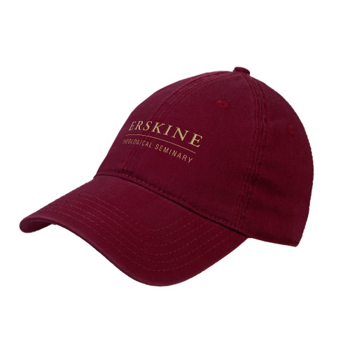 Maroon Unstructured Adjustable Low Profile Hat - Erskine Theological Seminary