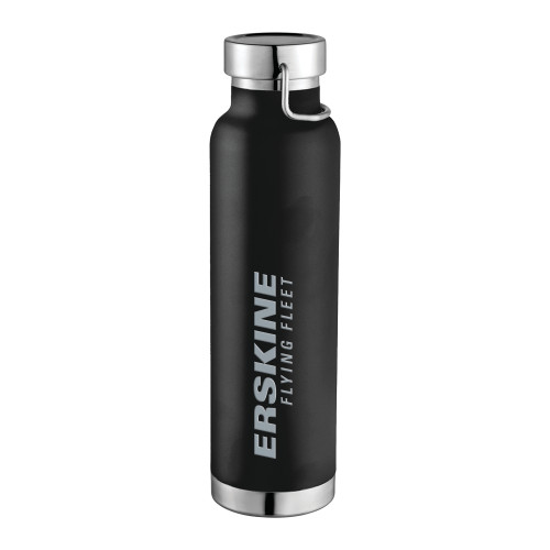  Thor Copper Vacuum Insulated Black Bottle 22oz - Erskine College Engraved
