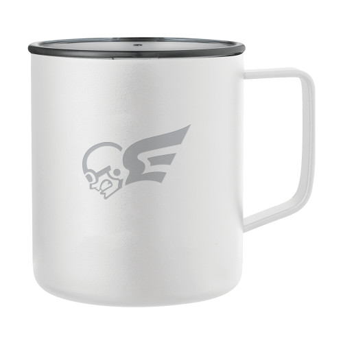  Rover Camp Vacuum Insulated White Mug 14oz - Flying Fleet Mascot Engraved