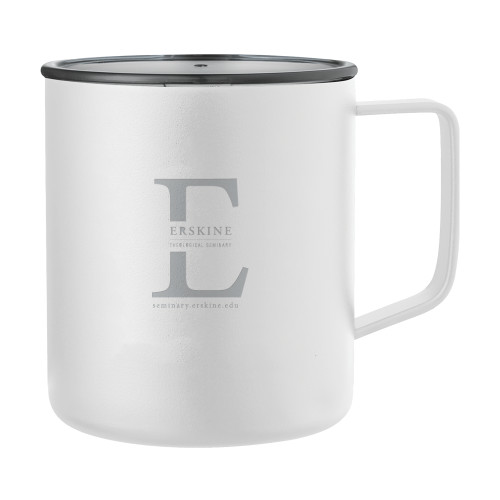  Rover Camp Vacuum Insulated White Mug 14oz - Erskine Theological Seminary E Engraved