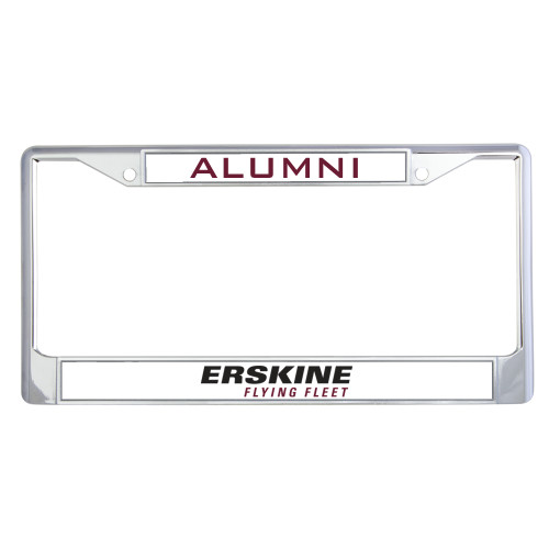  Alumni Metal License Plate Frame in Chrome - Erskine College