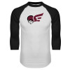 Thumbnail image for  White/Black Raglan Baseball T Shirt
