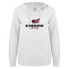 Thumbnail image for  ENZA Womens White V Notch Raw Edge Fleece Hoodie