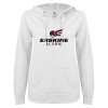 Thumbnail image for  ENZA Womens White V Notch Raw Edge Fleece Hoodie