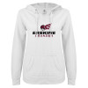 Thumbnail image for  ENZA Womens White V Notch Raw Edge Fleece Hoodie