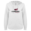 Thumbnail image for  ENZA Womens White V Notch Raw Edge Fleece Hoodie