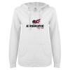 Thumbnail image for  ENZA Womens White V Notch Raw Edge Fleece Hoodie