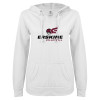 Thumbnail image for  ENZA Womens White V Notch Raw Edge Fleece Hoodie