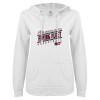 Thumbnail image for  ENZA Womens White V Notch Raw Edge Fleece Hoodie