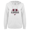 Thumbnail image for  ENZA Womens White V Notch Raw Edge Fleece Hoodie