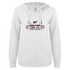 Thumbnail image for  ENZA Womens White V Notch Raw Edge Fleece Hoodie