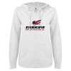 Thumbnail image for  ENZA Womens White V Notch Raw Edge Fleece Hoodie