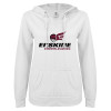 Thumbnail image for  ENZA Womens White V Notch Raw Edge Fleece Hoodie