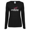 Thumbnail image for  Womens Black Long Sleeve V Neck Tee 
