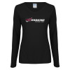 Thumbnail image for  Womens Black Long Sleeve V Neck Tee 