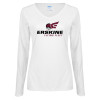 Thumbnail image for  Womens White Long Sleeve V Neck Tee