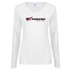 Thumbnail image for  Womens White Long Sleeve V Neck Tee